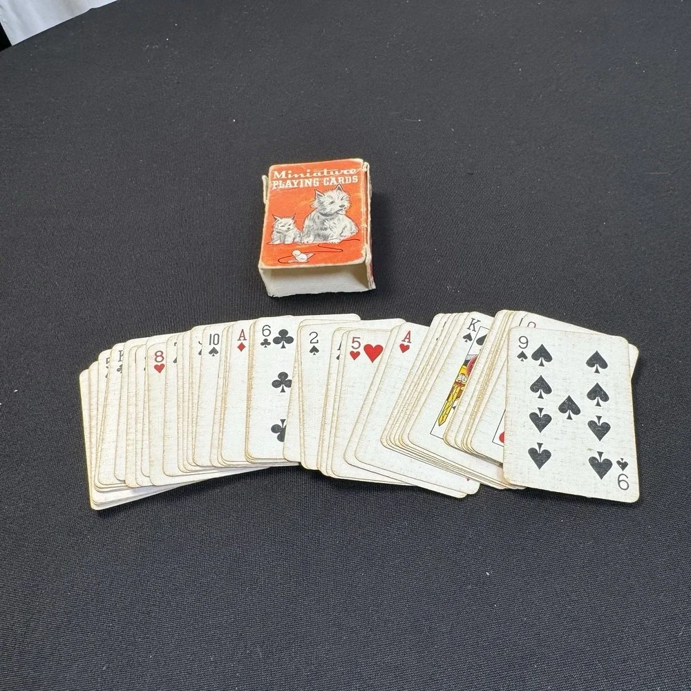 Vintage Westie West Highland Terrier‎ Dog Mini Deck Of Playing Cards